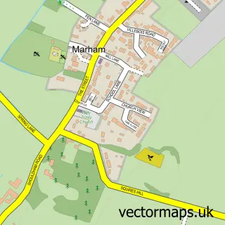 Street map sample of Marham, Norfolk