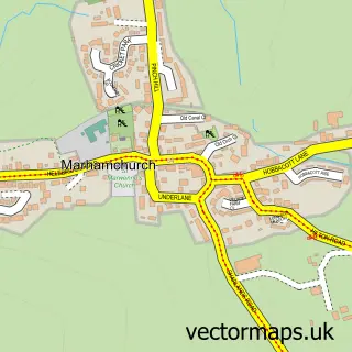 Street map sample of Marhamchurch, Cornwall