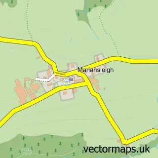 Street map sample of Mariansleigh, Devon
