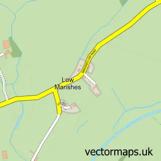 Street map sample of Marishes, North Yorkshire