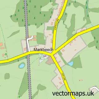 Street map sample of Markbeech, Kent