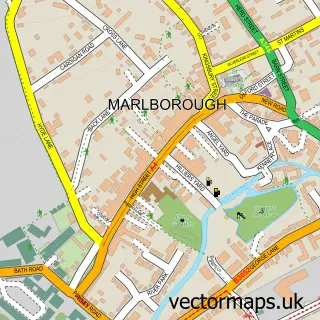 Street map sample of Marlborough, Wiltshire