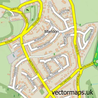 Street map sample of Marldon, Devon
