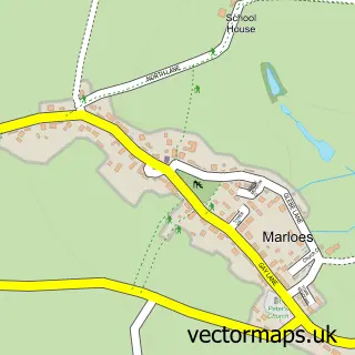 Street map sample of Marloes, Dyfed