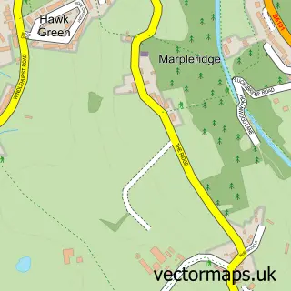 Street map sample of Marpleridge, Greater Manchester