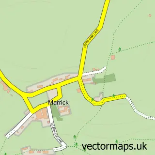 Street map sample of Marrick, North Yorkshire
