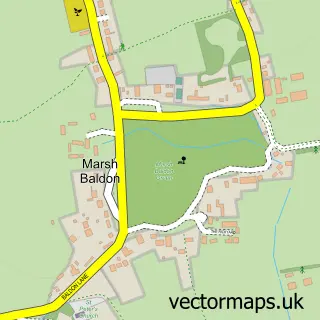 Street map sample of Marsh Baldon, Oxfordshire