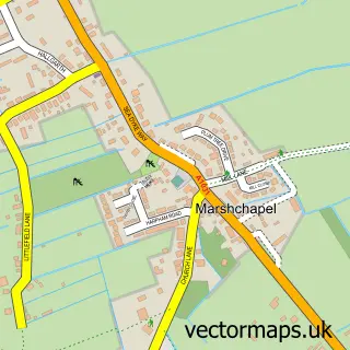 Street map sample of Marshchapel, Lincolnshire
