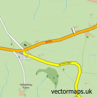 Street map sample of Marshwood, Dorset