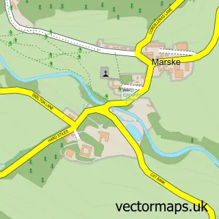 Street map sample of Marske, North Yorkshire