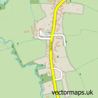 Street map sample of Marston Meysey, Wiltshire