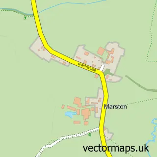 Street map sample of Marston, Herefordshire