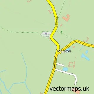 Street map sample of Marston, Staffordshire