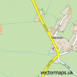 Street map sample of Marston, Wiltshire