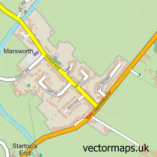 Street map sample of Marsworth, Buckinghamshire