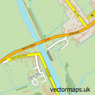 Street map sample of Martin Dales, Lincolnshire