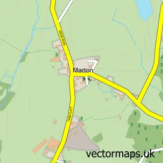 Street map sample of Marton, Cumbria