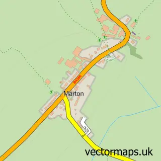 Street map sample of Marton, Shropshire