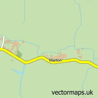 Street map sample of Marton, East Riding of Yorkshire