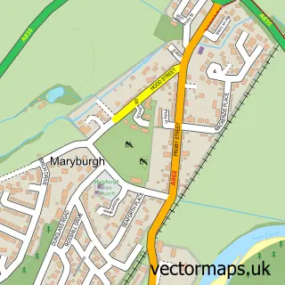Street map sample of Maryburgh, Ross and Cromarty