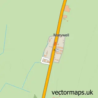 Street map sample of Marywell, Angus