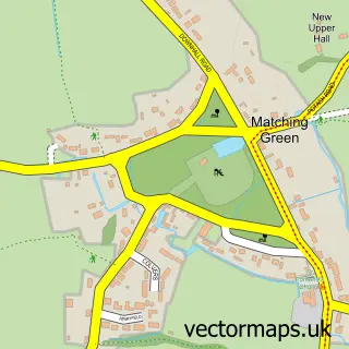 Street map sample of Matching Green, Essex