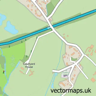 Street map sample of Mathern, Gwent