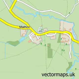 Street map sample of Mathon, Herefordshire