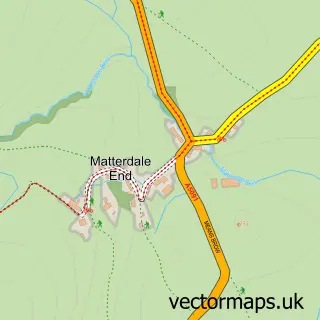 Street map sample of Matterdale End, Cumbria