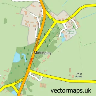 Street map sample of Mattingley, Hampshire