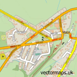 Street map sample of Maud, Aberdeenshire
