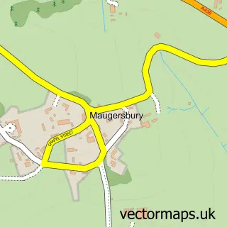Street map sample of Maugersbury, Gloucestershire