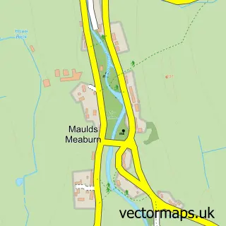 Street map sample of Maulds Meaburn, Cumbria