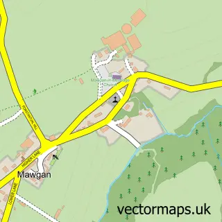 Street map sample of Mawgan, Cornwall