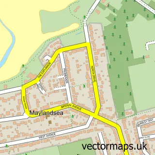 Street map sample of Maylandsea, Essex