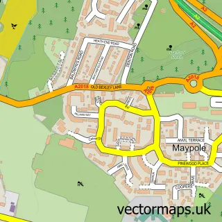 Street map sample of Maypole, Kent