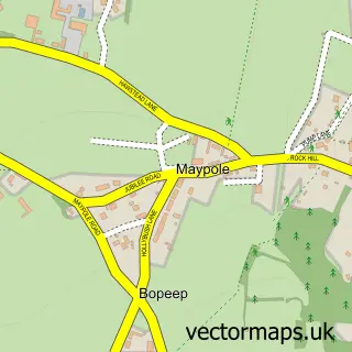 Street map sample of Maypole, Greater London