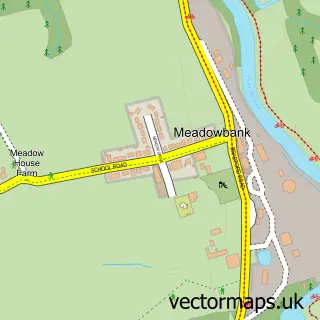 Street map sample of Meadowbank, Cheshire
