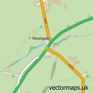 Street map sample of Mealsgate, Cumbria