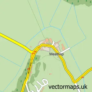 Street map sample of Meathop, Cumbria