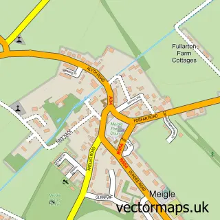 Street map sample of Meigle, Perth and Kinross