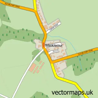 Street map sample of Meikleour, Perth and Kinross
