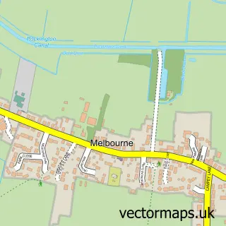 Street map sample of Melbourne, East Riding of Yorkshire