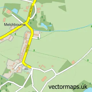 Street map sample of Melchbourne, Bedfordshire