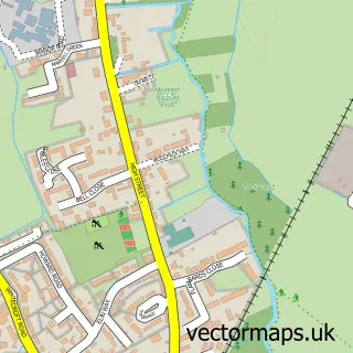 Street map sample of Meldreth, Cambridgeshire