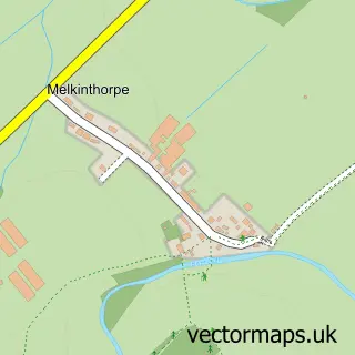 Street map sample of Melkinthorpe, Cumbria