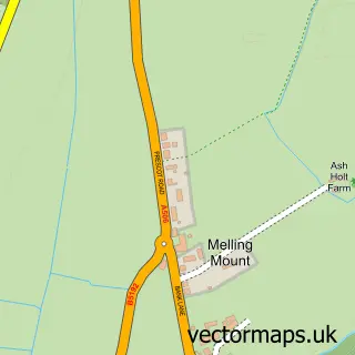 Street map sample of Melling Mount, Merseyside