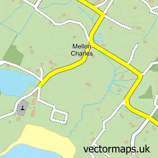 Street map sample of Mellon Charles, Ross and Cromarty