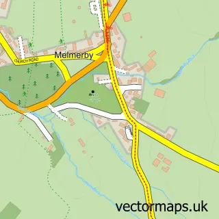 Street map sample of Melmerby, Cumbria