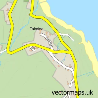 Street map sample of Melness, Sutherland
